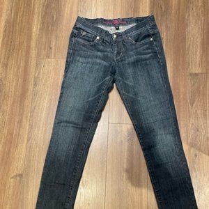 BEBE women dark blue jeans, bling back pocket, brand new, size 27